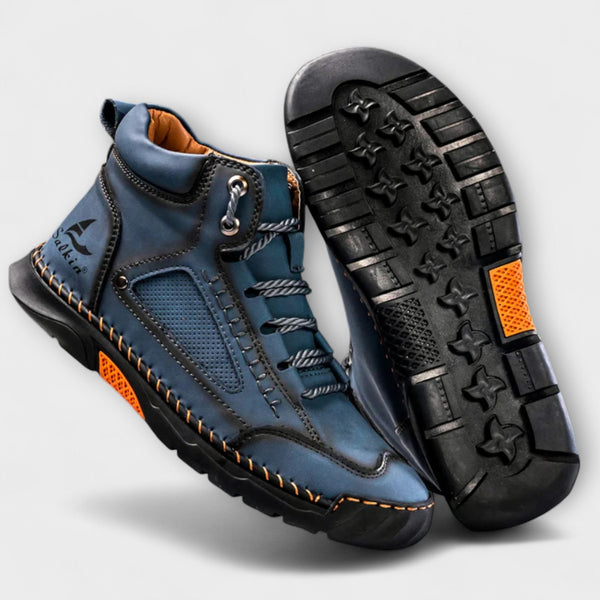 Wysokie skórzane buty męskie | Eleganckie buty zimowe