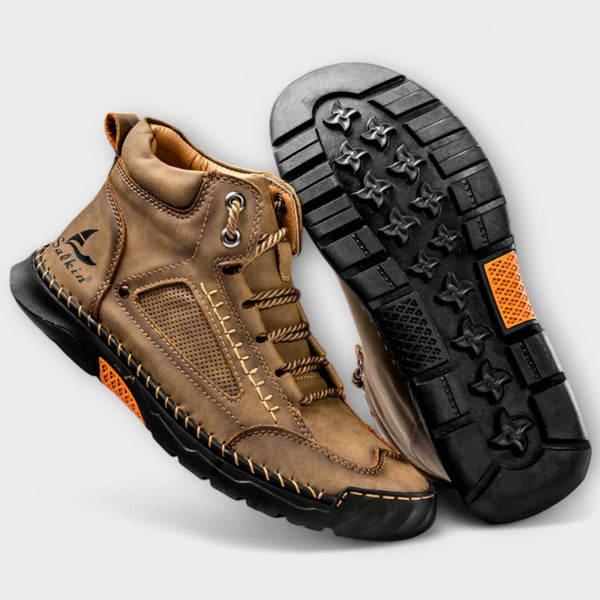 Wysokie skórzane buty męskie | Eleganckie buty zimowe