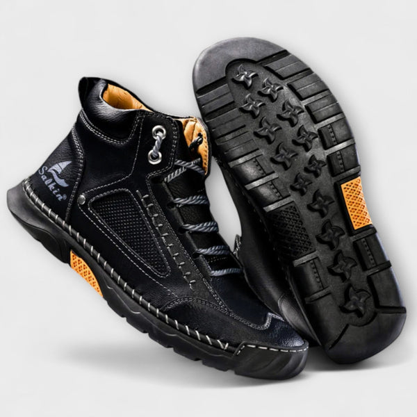 Wysokie skórzane buty męskie | Eleganckie buty zimowe