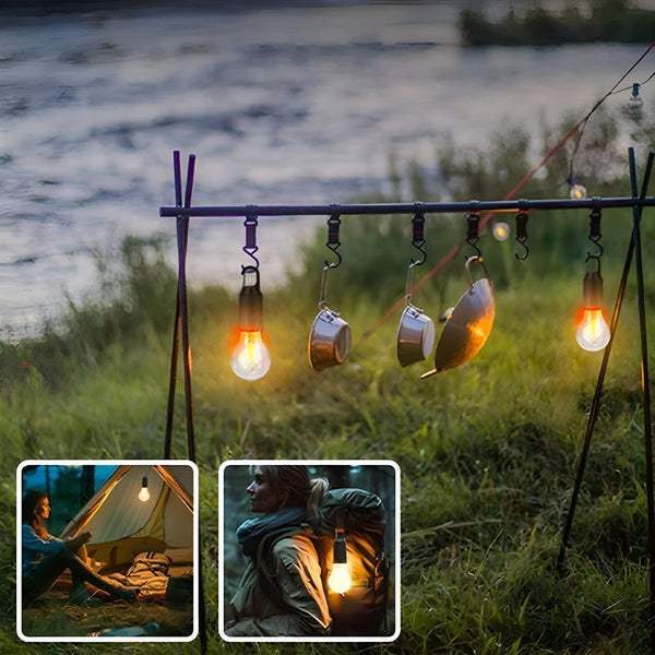 Ładowalna retro żarówka | Idealna na camping!