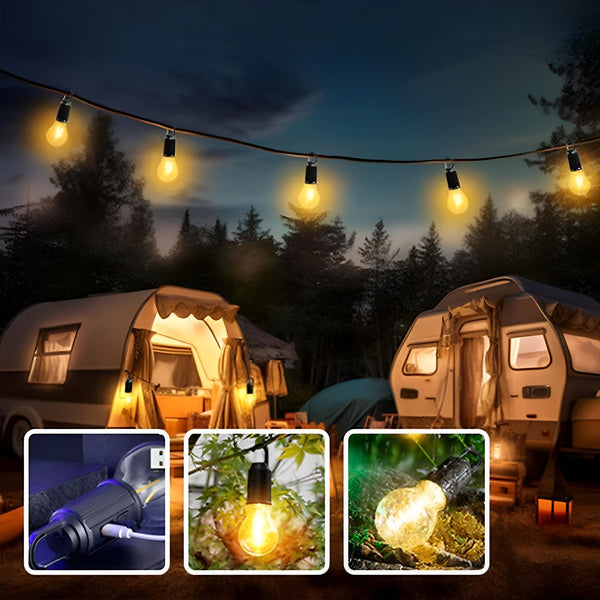 Ładowalna retro żarówka | Idealna na camping!