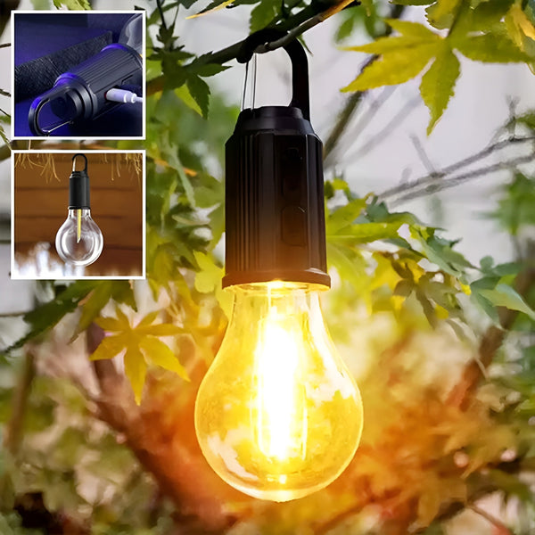 Ładowalna retro żarówka | Idealna na camping!