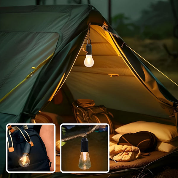Ładowalna retro żarówka | Idealna na camping!