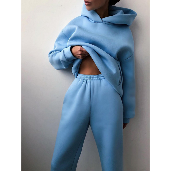 Dres damski oversize | Komplet dresowy z wysokim stanem