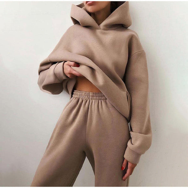 Dres damski oversize | Komplet dresowy z wysokim stanem