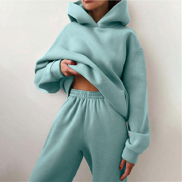 Dres damski oversize | Komplet dresowy z wysokim stanem