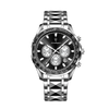 Zegarek męski premium | Elegancki zegarek z chronografem i stalową bransoletą