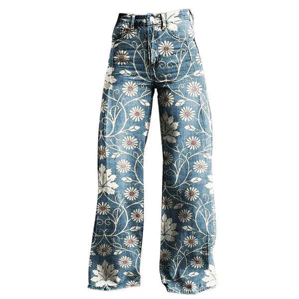 Boho Kwiatowa Vintage Spodnie | Letni styl w retro wydaniu