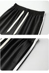 Męski dres treningowy | Sportowy dres z zamkiem i wzorem w paski