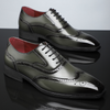 Skórzane brogsy męskie | Eleganckie buty wizytowe Cambridge
