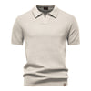 Elegance Polo | Poloshirt z otwartym kołnierzem i lekką strukturą
