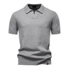 Elegance Polo | Poloshirt z otwartym kołnierzem i lekką strukturą
