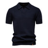 Elegance Polo | Poloshirt z otwartym kołnierzem i lekką strukturą