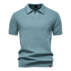 Elegance Polo | Poloshirt z otwartym kołnierzem i lekką strukturą