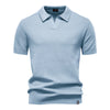Elegance Polo | Poloshirt z otwartym kołnierzem i lekką strukturą