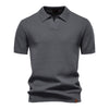 Elegance Polo | Poloshirt z otwartym kołnierzem i lekką strukturą