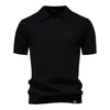 Elegance Polo | Poloshirt z otwartym kołnierzem i lekką strukturą