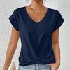 Mila | Casual T-shirt z dekoltem w serek