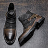 Skórzane męskie buty typu biker | Boots