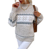 Sweter damski z skandynawskim wzorem zimowym | Dzianina
