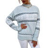 Sweter damski z skandynawskim wzorem zimowym | Dzianina