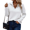 Sweter Stacey | Damski sweter z dzianiny z półzamkiem