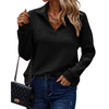 Sweter Stacey | Damski sweter z dzianiny z półzamkiem