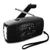 Radio awaryjne z korbką i panelem słonecznym | Latarka, powerbank i odbiornik FM/AM
