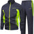Męski dres treningowy | Czarny komplet sportowy z neonowym zamkiem i spodniami